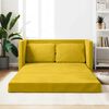 vidaXL Sof&aacute; cama suelo 2 en 1 terciopelo amarillo oscuro 122x204x55 cm