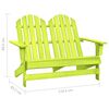 vidaXL Silla Adirondack de jardín 2 plazas madera maciza abeto verde