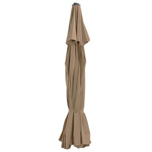 vidaXL Tela de repuesto para sombrilla gris taupe 515 cm