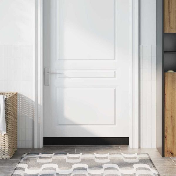 vidaXL Sellos de cepillo de puerta atornillables 12 pcs Negro 100 cm