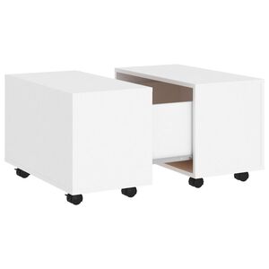 vidaXL Mesa de centro madera contrachapada blanco 60x60x38 cm