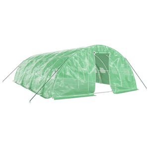vidaXL Invernadero con estructura de acero verde 40 m² 8x5x2,3 m