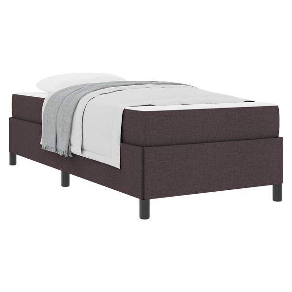 vidaXL Cama tipo Box Spring Marr&oacute;n Oscuro 80 x 200 cm tela