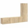 vidaXL Juego de muebles de sal&oacute;n 3 piezas roble Sonoma
