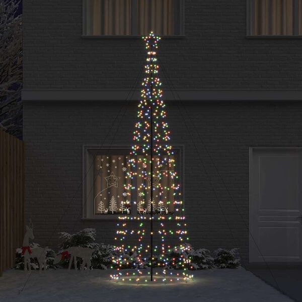 vidaXL &Aacute;rbol de Navidad LED con estacas de tierra Multicolor 400 cm