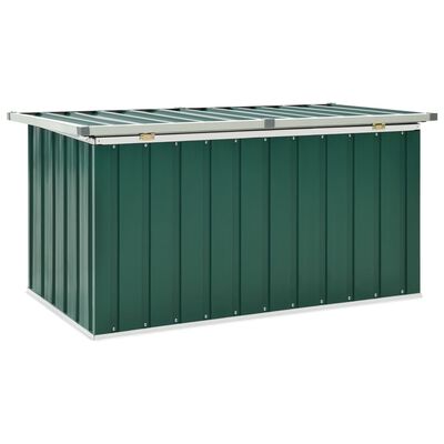 vidaXL Caja de almacenaje para jardín verde 129x67x65 cm
