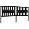 vidaXL Estructura de cama con cabecero madera maciza negro 200x200 cm