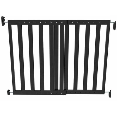 Noma Puerta de seguridad extensible 63,5-106 cm madera negra 93743