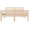vidaXL Estructura de cama doble sin colchón madera maciza 135x190 cm