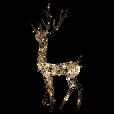 vidaXL Adorno de reno de Navidad acrílico de colores 140 LEDs 120 cm