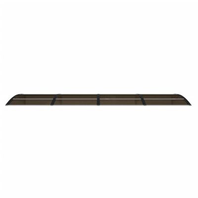 vidaXL Marquesina de puerta policarbonato negro 350x100 cm