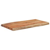 vidaXL Mesa auxiliar madera maciza acacia borde natural 70x40x2,5 cm