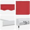 vidaXL Toldo Retr&aacute;ctil Rojo 350 x 250 cm Tela y Metal