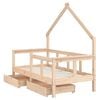vidaXL Estructura de cama para ni&ntilde;os con cajones madera pino 70x140 cm