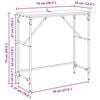 vidaXL Mesa Consola Roble Negro 75 x 32 x 75 cm Madera de ingenier&iacute;a