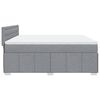 vidaXL Cama box spring con colch&oacute;n tela gris claro 180x200 cm
