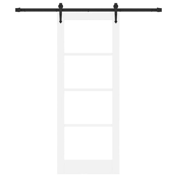 vidaXL Puerta Corredera 78 x 202 cm Madera de pino maciza y vidrio