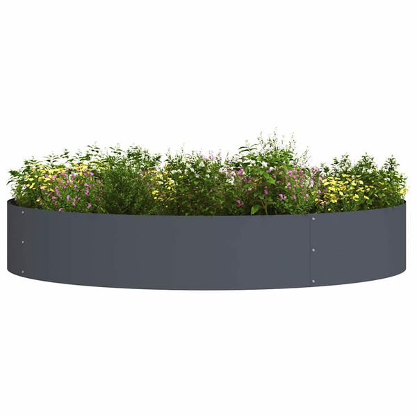 vidaXL Jardineras 5 pcs Antracita 120 x 120 x 20 cm Acero