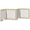 vidaXL Puerta para perros plegable con soportes 4 uds. Roble Sonoma