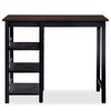 vidaXL Conjunto de mesa alta de cocina 3 piezas MDF negro