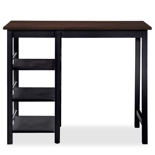 vidaXL Conjunto de mesa alta de cocina 3 piezas MDF negro