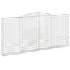 vidaXL Cesta gaviones forma arco hierro galvanizado 400x30x180/200 cm