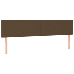 vidaXL Cabeceros tela marr&oacute;n oscuro 180x5x78/88 cm