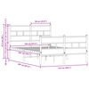 vidaXL Estructura de cama con cabecero y pie sin colch&oacute;n 120x200cm