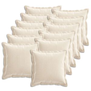 vidaXL Funda de almohada 12 uds. HOUTEN Crema 40 x 40 cm Tela Chenille