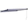 vidaXL Toldo retr&aacute;ctil aluminio y tela azul y blanco 3x2,5 m