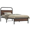 vidaXL Estructura de cama sin colchón 107x203 cm madera marrón roble