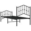 vidaXL Estructura cama sin colchón con estribo metal negro 75x190 cm