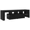 vidaXL Muebles de TV con Luces LED 2 pcs Roble Negro Grande