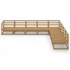 vidaXL Muebles de jardín 8 piezas marrón miel madera maciza de pino
