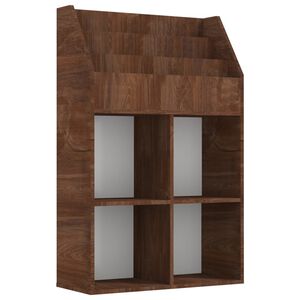 vidaXL Revistero ni&ntilde;os madera contrachapada marr&oacute;n roble 71x30x114 cm