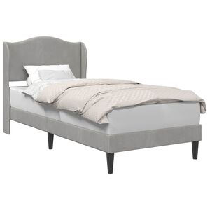 vidaXL Estructura de cama Gris Claro 90 x 200 cm Terciopelo