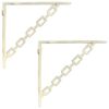 vidaXL Soportes para estanter&iacute;as de pared 2 uds. Blanco antiguo