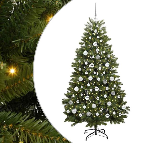 vidaXL Árbol de Navidad artificial Verde 180 cm PVC y Metal
