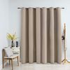 vidaXL Cortina opaca con anillas de metal beige 290x245 cm