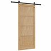 vidaXL Puerta Corredera Marrón 86 x 198,5 cm Madera de pino macizo