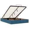 vidaXL Estructura de cama con colch&oacute;n 2 pcs Azul Terciopelo