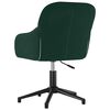 vidaXL Sillas de comedor giratorias 2 unidades terciopelo verde oscuro
