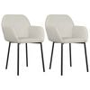 vidaXL Sillas de comedor 2 unidades terciopelo crema