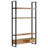 vidaXL Estanter&iacute;a madera maciza de mango rugosa 118x30x200 cm
