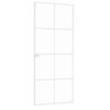 vidaXL Puerta de interior vidrio templado y aluminio blanco 83x201,5cm