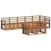 vidaXL Juegos de sof&aacute;s 8 pcs Natural Madera de Acacia S&oacute;lida
