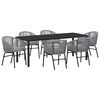 vidaXL Conjunto de Comedor de Jard&iacute;n 7 pcs Antracita