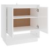 vidaXL Aparador de madera contrachapada blanco brillante 70x41x75 cm