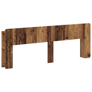 vidaXL Cabecero con armario Madera envejecida Madera de Ingenier&iacute;a