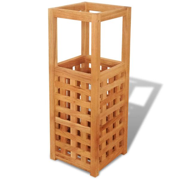 vidaXL Parag&uuml;ero 18x18x50 cm madera maciza de nogal